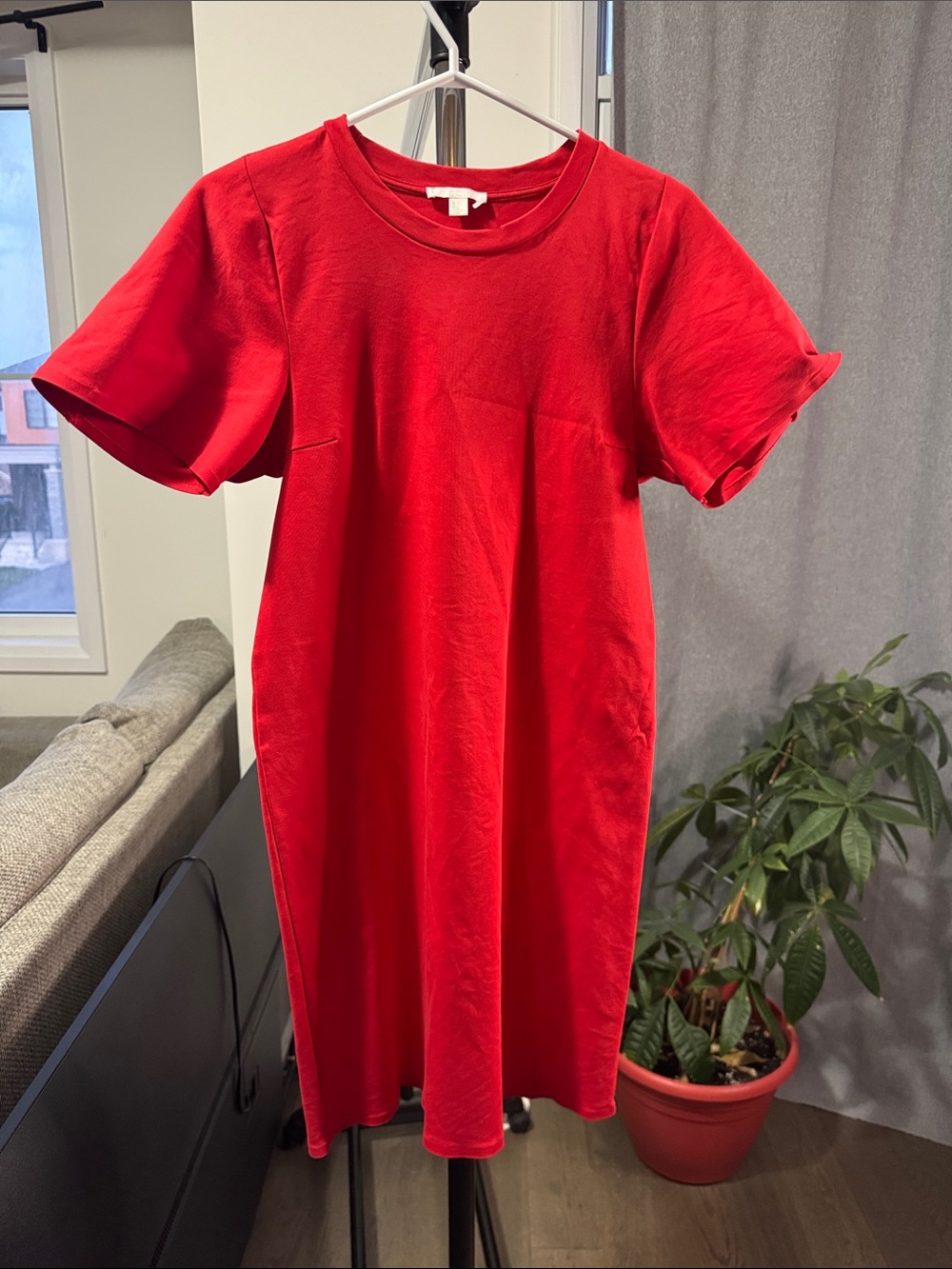 COS Red Short Sleeve Casual Dress